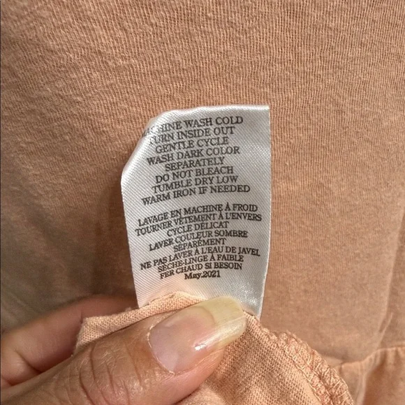 Z Supply Size XS Light Coral Maxi Rory Tiered Slub Dress Sand - Picture 9 of 9